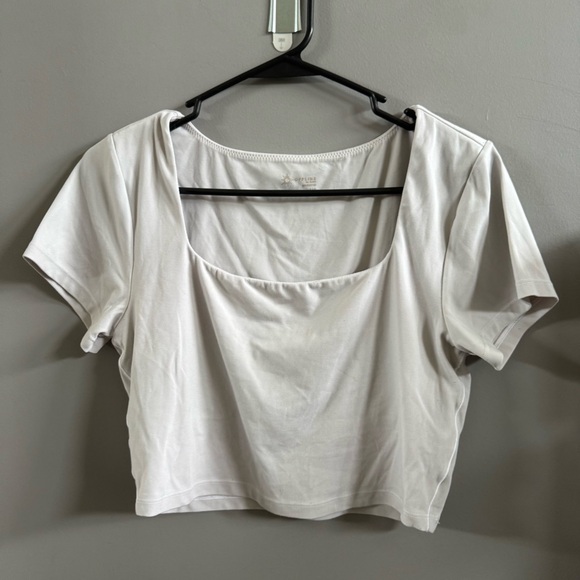 aerie Tops - Aerie Offline Grey Cropped T Shirt